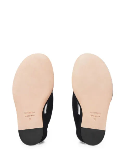 Balenciaga velvet wedge sandals
