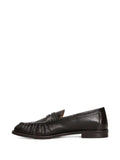 Julie Dee gathered leather loafers