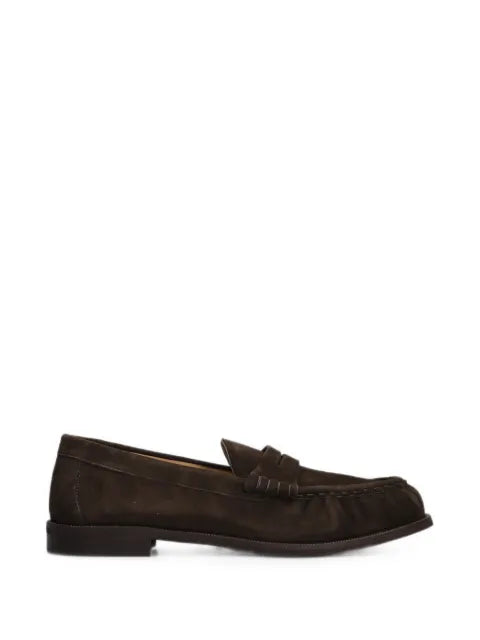 Julie Dee suede slip-on loafers