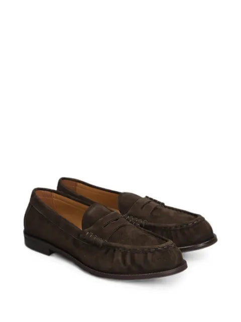 Julie Dee suede slip-on loafers