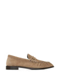 Saint Laurent YSL-plaque ruched loafers