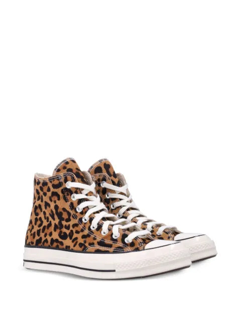 Converse Chuck 70 leopard pony-hair high-top shoes