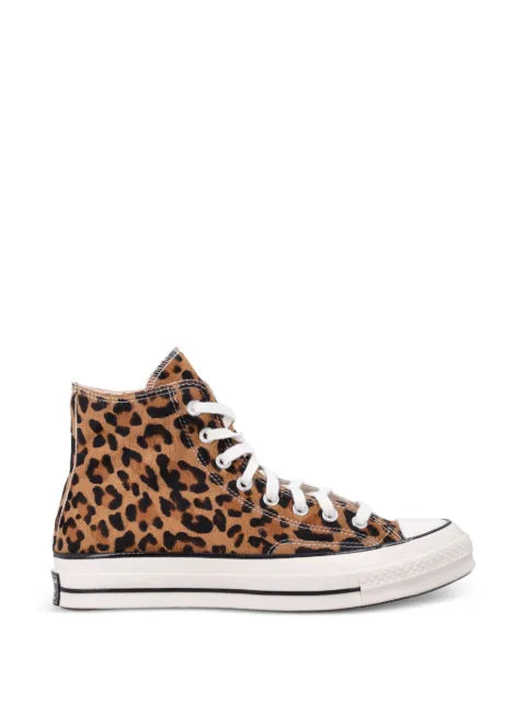 Converse Chuck 70 leopard pony-hair high-top shoes