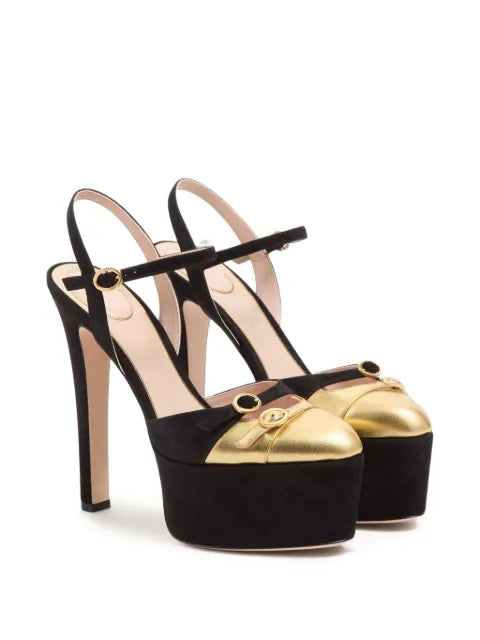 Valentino Garavani Crasher platform pumps in suede 145mm