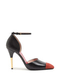Valentino Garavani D'Orsay Sinead pumps in goatskin and suede 105mm