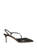 Aquazzura snake-effect slingback pumps