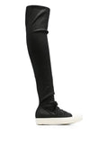 Rick Owens DRKSHDW Tower high-sock sneaks in stretch denim