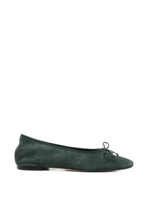 Aeyde bow-detail suede ballet flats
