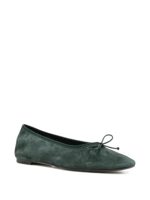 Aeyde bow-detail suede ballet flats