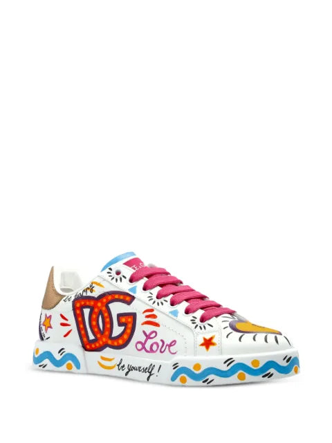 Dolce & Gabbana logo-print leather sneakers