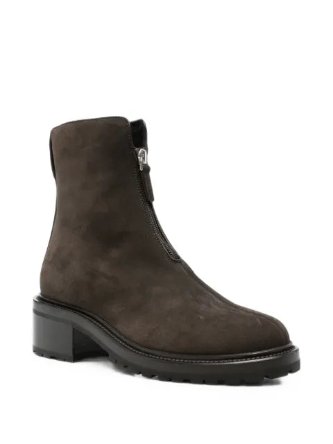 The Row leather ankle boots