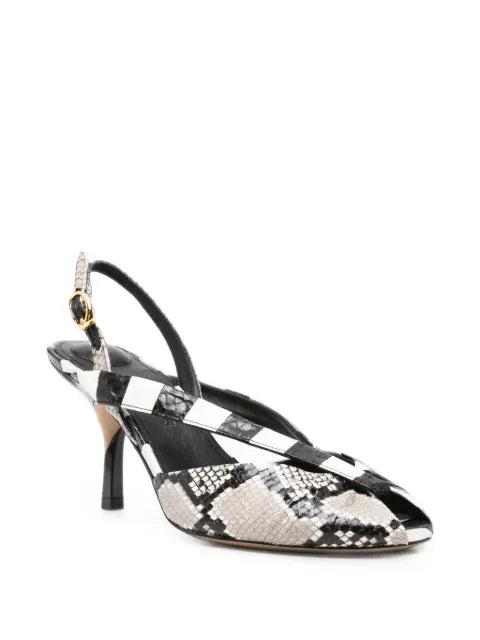 Jacquemus snake-effect striped sandals