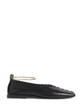 Jil Sander Ring whipstitch anklet ballet flats