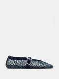Alaïa strass-embellished fishnet ballet flats