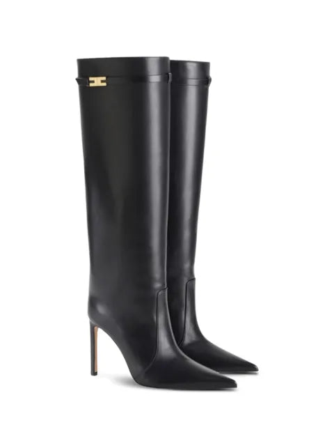Elisabetta Franchi boots in nappa-effect calfskin