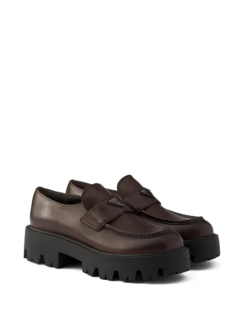 Prada leather loafers