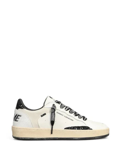 Crime London Chelsea glitter-embellished logo-print sneakers