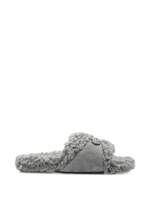 Balenciaga Furry buckled slides