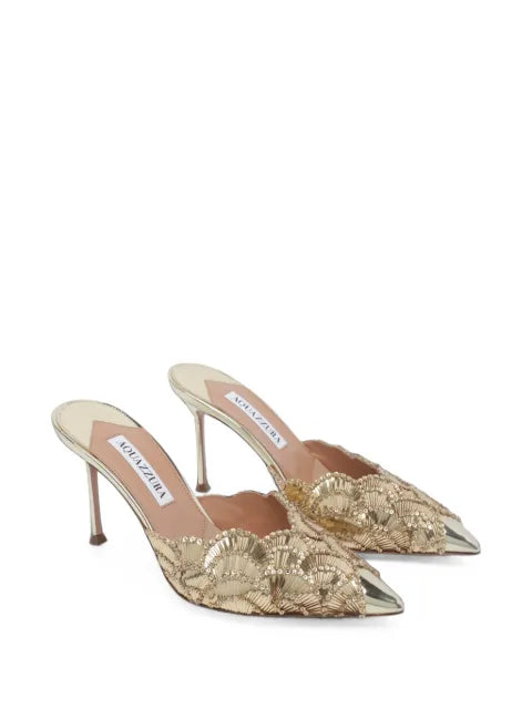 Aquazzura Ce Soir sequin-embellished sandals