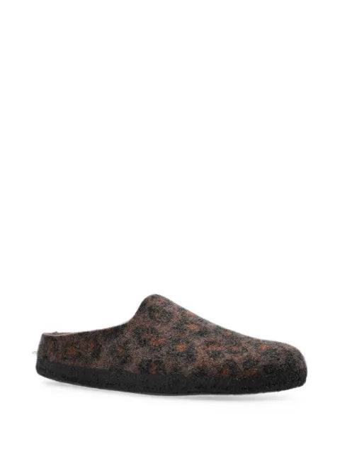 Birkenstock Amsterdam Wrapped Dip leopard-print mules
