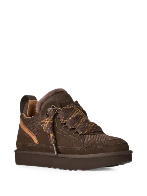 UGG shearling-trim panelled sneakers