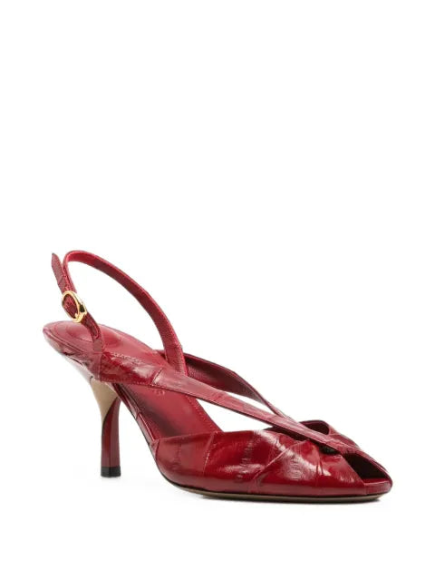 Jacquemus The Poisson leather slingback pumps