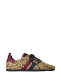Vivienne Westwood Drunken snakeskin-effect lace-up sneakers