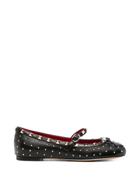 Valentino Garavani Mary-Jane Rockstud nappa ballerinas 05mm