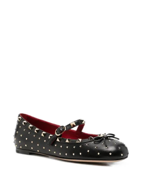 Valentino Garavani Mary-Jane Rockstud nappa ballerinas 05mm