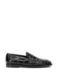 Halmanera croc-effect gathered loafers
