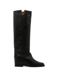Via Roma 15 V-logo knee-high leather boots