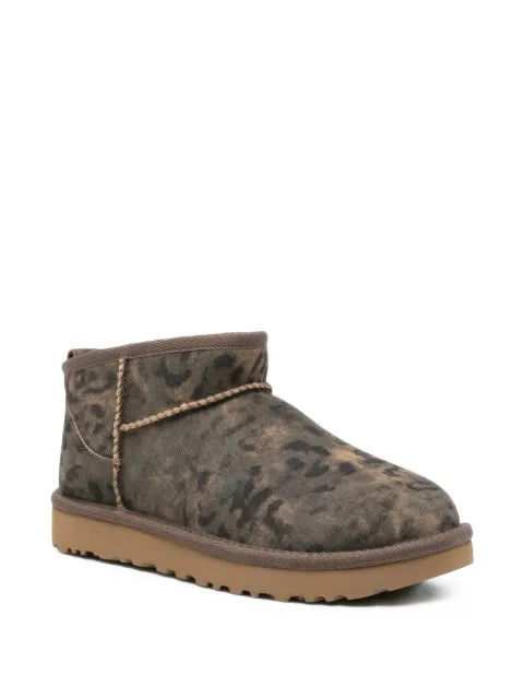 UGG Classic Ultra Mini leopard-print ankle boots