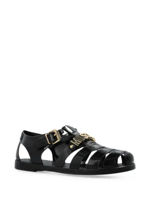Moschino logo-plaque sandals