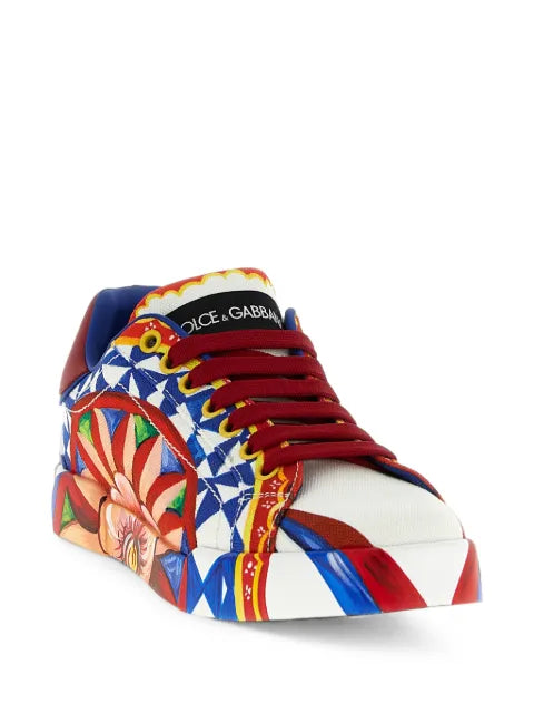 Dolce & Gabbana Portofino Carretto-print sneakers