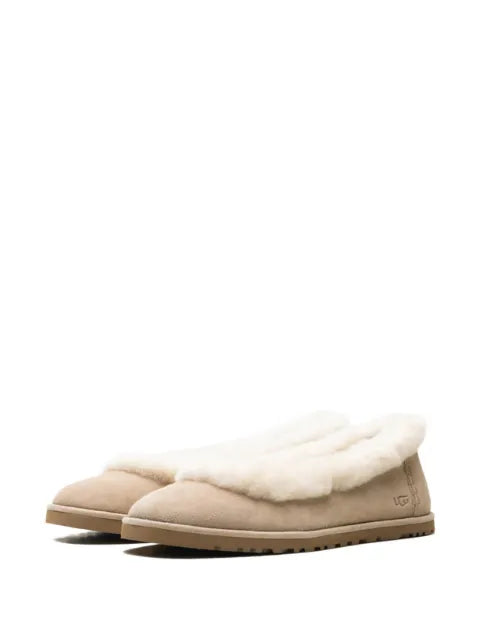 UGG Zora shearling-trim suede ballet flats