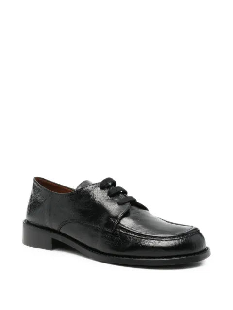 ANGEL ALARCON lace-up crinkled-effect derby shoes
