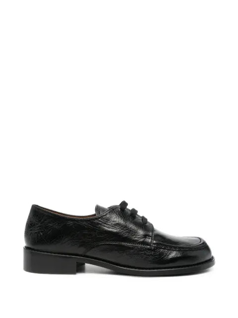 ANGEL ALARCON lace-up crinkled-effect derby shoes
