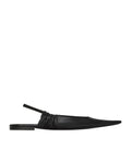 Saint Laurent Leather Anne-Marie Slingback Flats