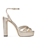 Jimmy Choo Kove 120 Metallic Platform Sandals
