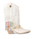 Kurt Geiger London Leather Fringed Cowboy Boots 50