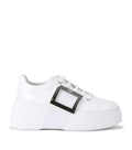 Roger Vivier Leather Viv Skate Platform Sneakers