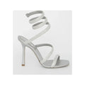 René Caovilla Braid Cleo Ivory Sandal 105 - Silver