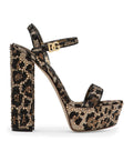 Dolce&Gabbana Rhinestone-Embellished Platform Sandals 105