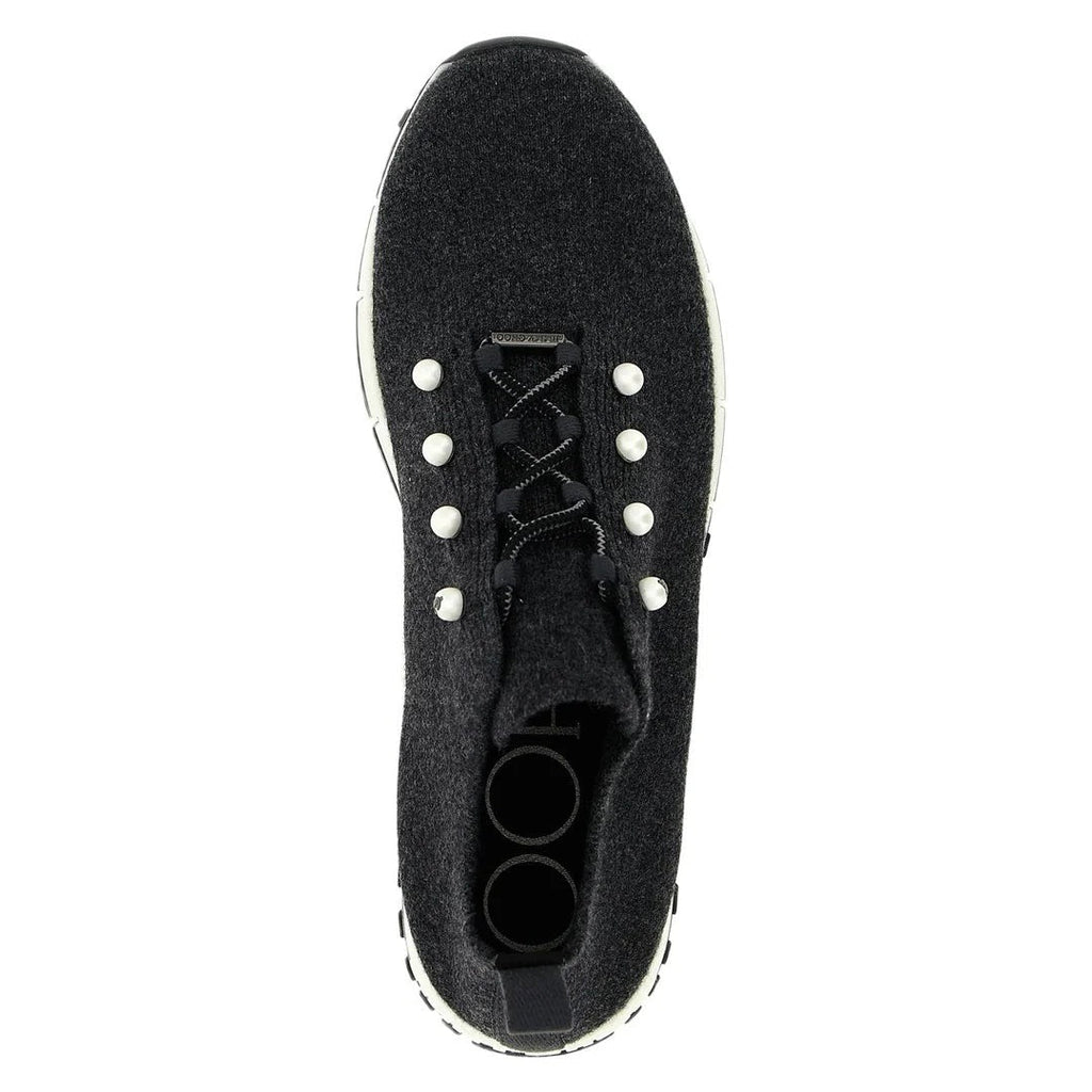 Jimmy Choo Veles Pearl Lace-Up Sneakers - Black