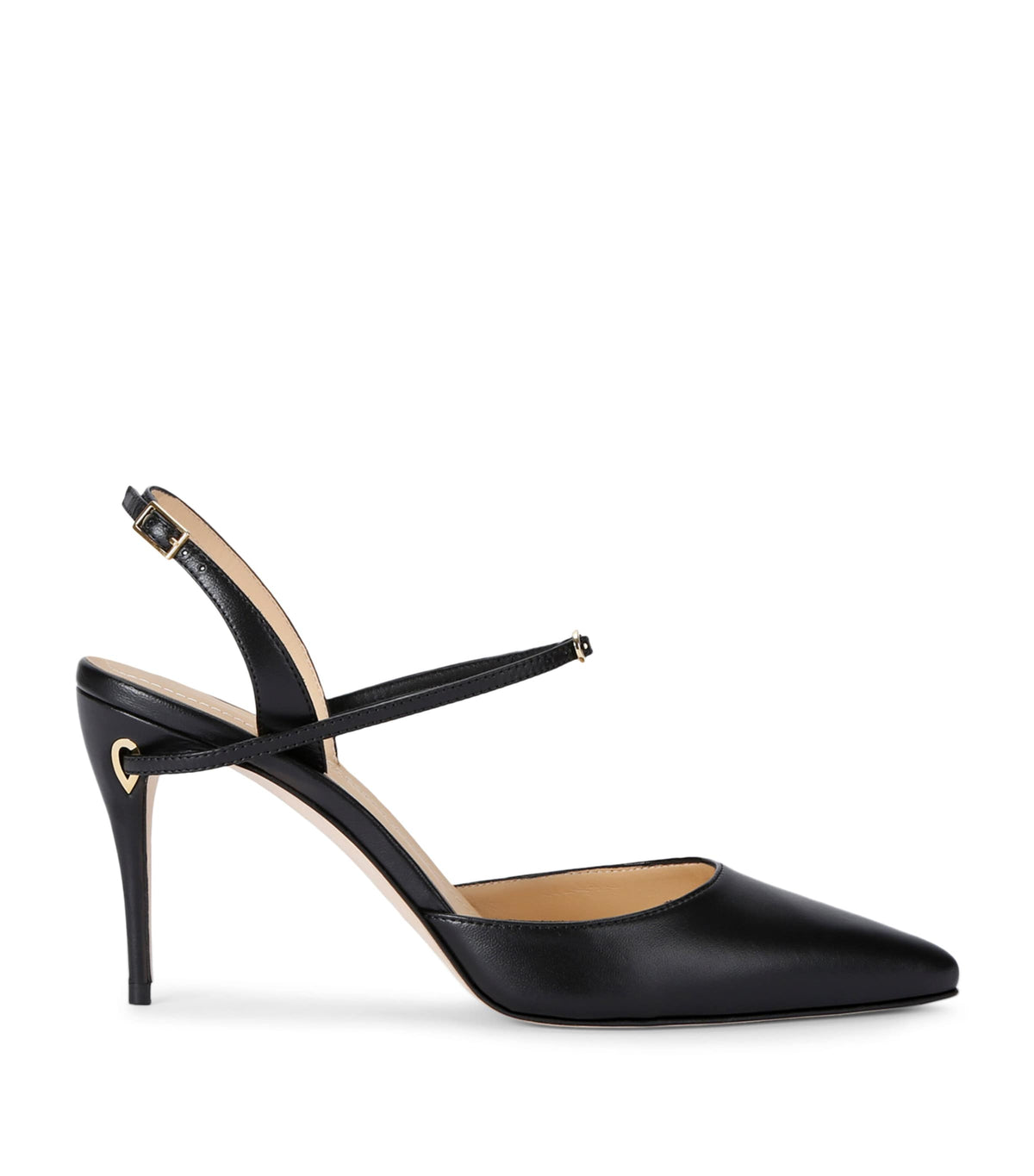 Jennifer Chamandi Leather Vittorio Slingback Pumps 85