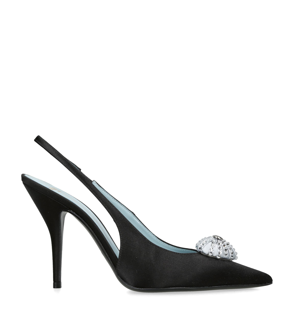 Valentino Garavani Satin Coeur Royal Slingback Pumps 100