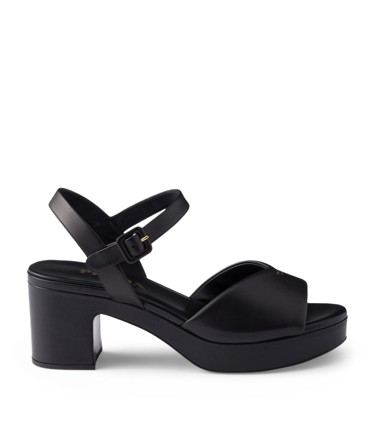 Prada Leather Padded Heeled Sandals 65
