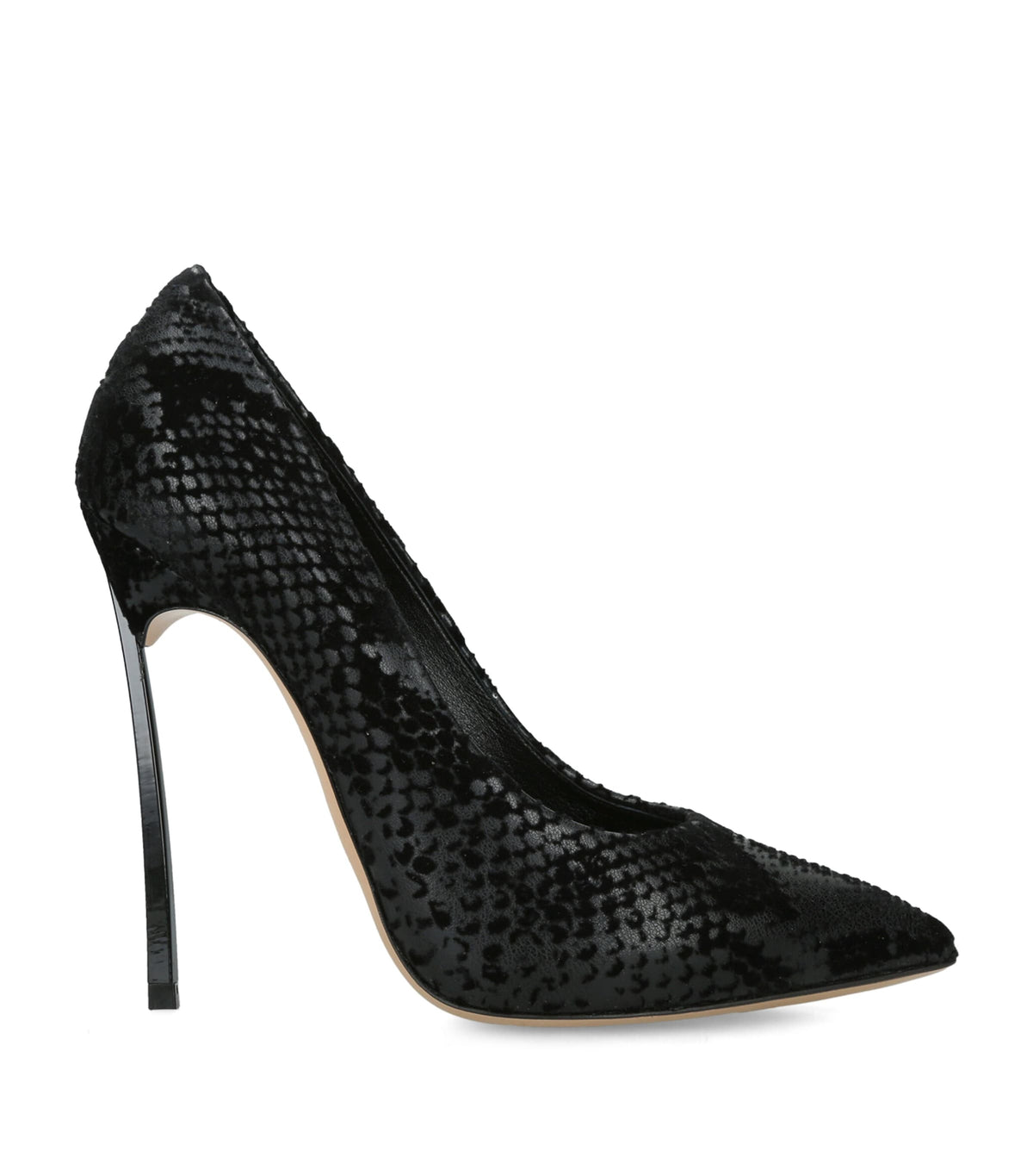 Casadei Snake-Effect Blade Kitana Heels 120