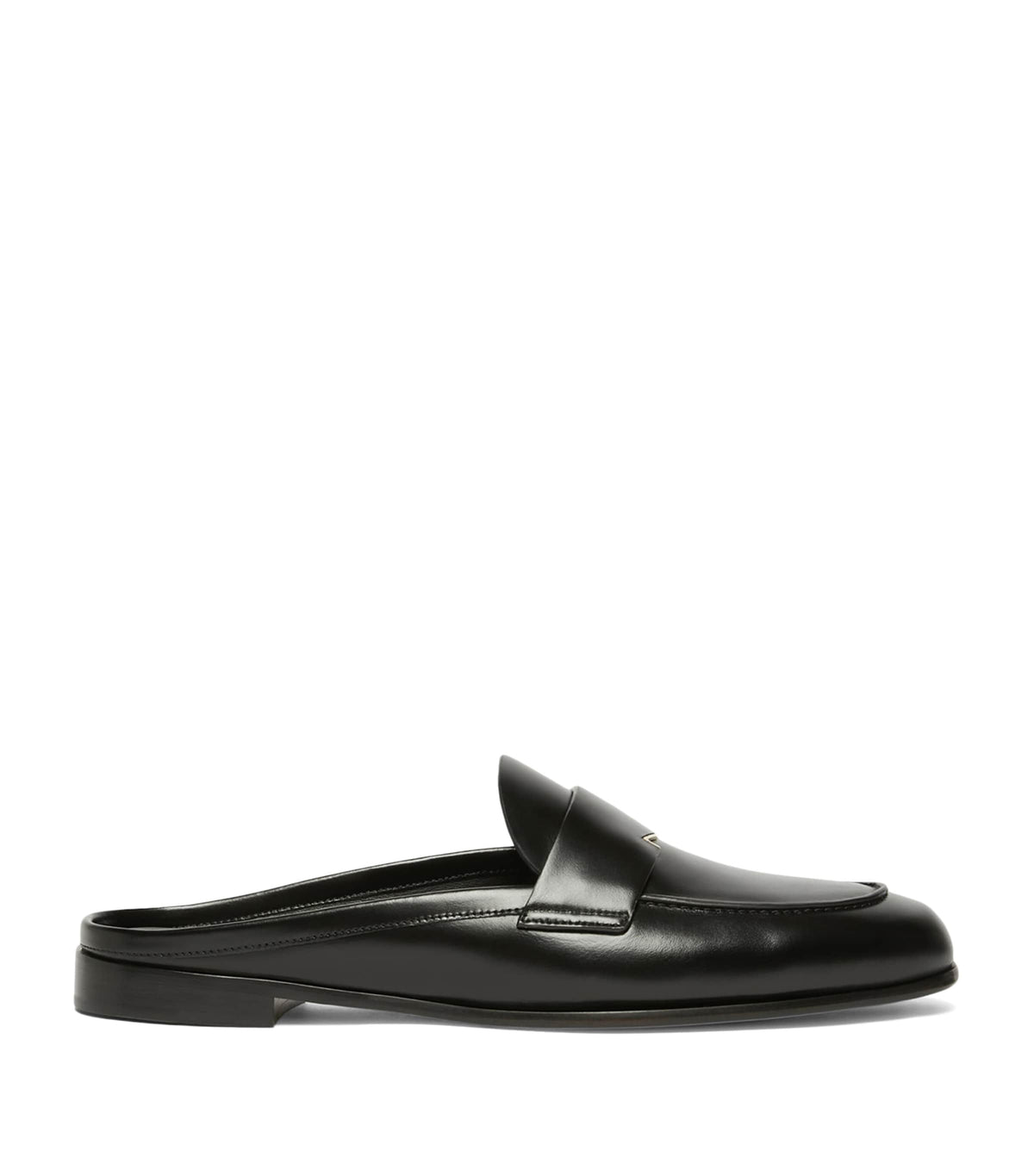 Max Mara Leather Logo-Hardware Mules