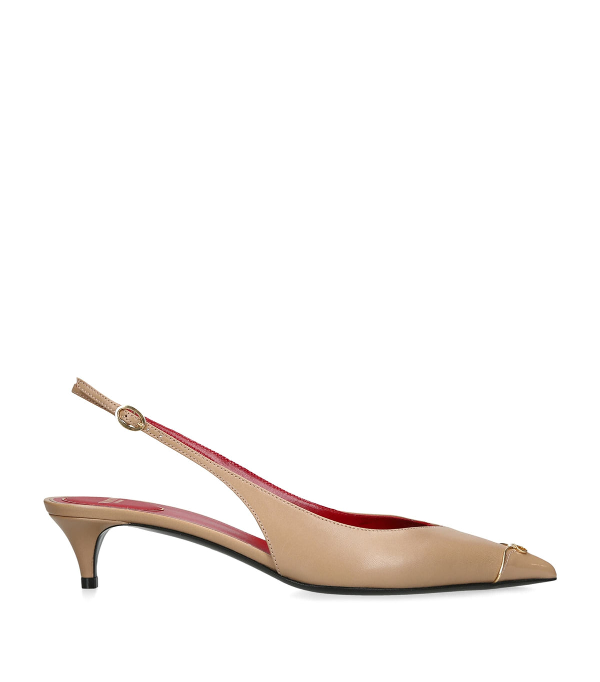 Valentino Garavani Leather Heartip Slingback Heels 35